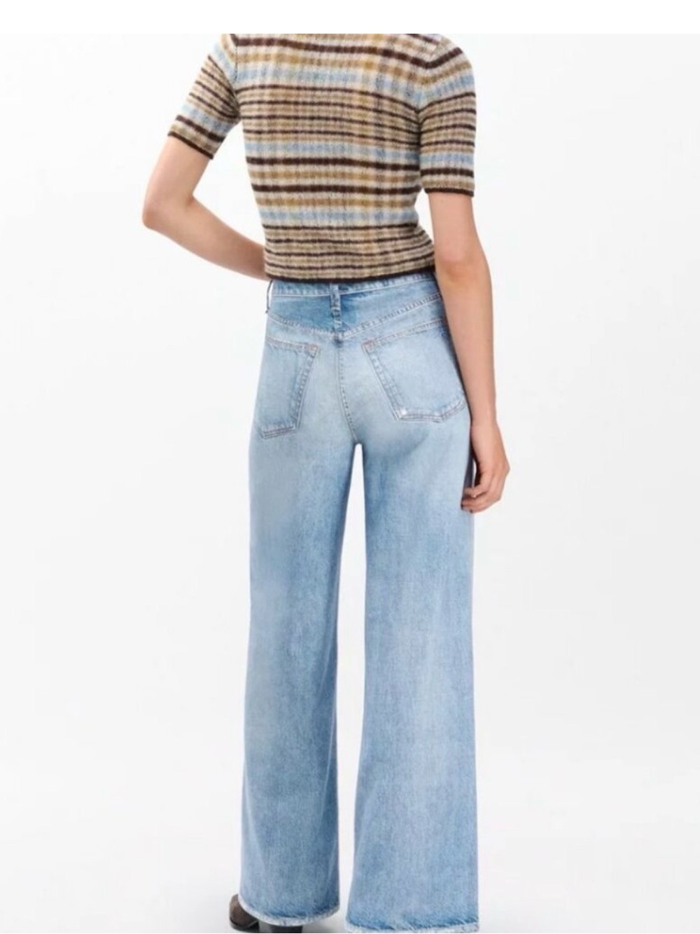 rag & bone Light Wash Wide-Leg Jeans - Picture 2 of 13